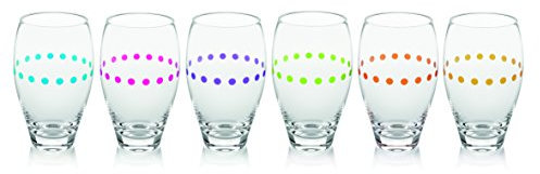 IVV amphore Set 6 Verre à Soda, 43 cl, Verre, Multicolore, 8.2 x 14,1 x 13,5 cm, 6 unités