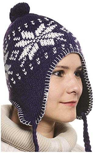Peruanische Mütze Chullo Ch'ullu mit Bommel, Unisex, Herren/Damen, Farben zur Auswahl