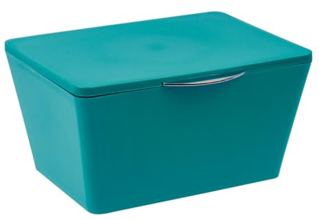 Wenko Scatola con coperchio Brasil petrolio Capacità: 2.178 l, TPE, 19 x 10 x 15.5 cm, Petrolio