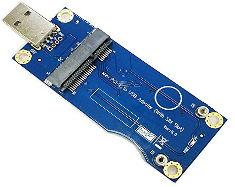 LeHang Mini PCI-E zu USB Adapter Mit SIM Karten Slot für WWAN/LTE Modul (Industriequalität)