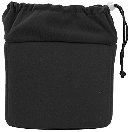 Mugast Borsa Imbottita per Fotocamera DSLR, Inserto Antiurto in Nylon Impermeabile con Coulisse Regolabile e Divisoria per Obiettivo (Nero)