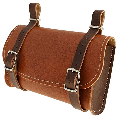 cyclingcolors Borsa da Sella Ciclismo Finta Pelle Marrone Vintage Retro Città Fissaggio Fibbia