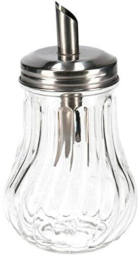 Lot de 4 becs verseurs à sucre en verre avec 1 cuillère bec verseur distributeur de sucre