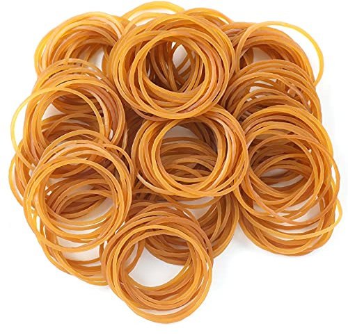 200pcs Natural Rubber Elastic Bands Heavy Duty Bands for Hair Home, Pens, Catapults, Bills, Bank Paper, Office Supplies(38mm)