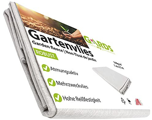 Gards Gartenvlies 3m² - Trennvlies - Kiesunterlage, Drainagevlies, reißfest - lichtdurchlässig - wasserdurchlässig - UV stabilisiert - GRAU, 3x1 Meter, 100g/m2