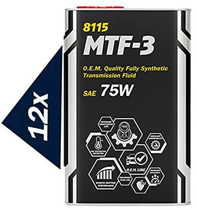 12x 1l, MANNOL 8115 MTF-3 SAE 75W API GL-4 Getriebeöl (6,21€/l)