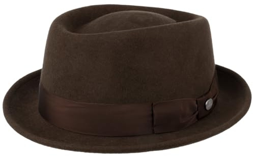 LIERYS Crushable Pork Pie Hut knautschbar wasserabweisend Made in Italy Damen Herren Herbst Winter