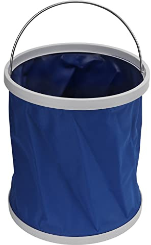 Uadme Cubo Plegable, 11L Cubo Pesca Portátil Contenedor de Almacenamiento Impermeable Fregadero al Aire Libre Liviano para Acampar Viajes Picnic Senderismo Pesca Navegación Jardinería Lavado de Autos