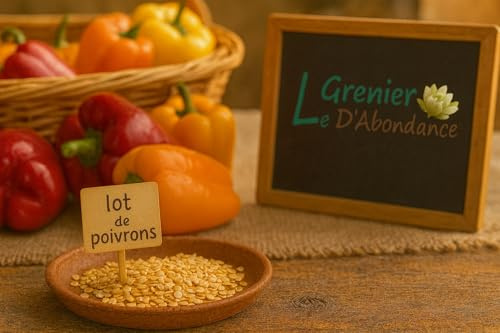 Lot de 230 graines à semer - Le Grenier d'Abondance - Fan de Poivrons - 7 variétés