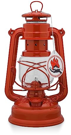 Feuerhand Sturmlaterne Baby Special 276 - Made in Germany seit 1893 - Petroleumlampe aus pulverbeschichtetem Stahl und bruchsicherem Glas - Brick-Red