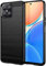 Topme Funda de Silicona para Honor X8 (4G) (6.7 Inches), [ Carcasa Case de Teléfono con Estilo de Textura Cepillada] - Negro