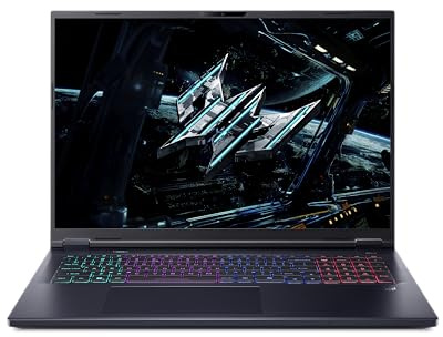 acer Predator Helios Neo 18 Ordinateur Portable Gaming, 18 WQXGA Mini-LED 250 Hz, Intel Core Ultra 9 275HX, NVIDIA GeForce RTX 5070Ti 12 Go, 64 Go DDR5, 2 To NVMe, Windows 11
