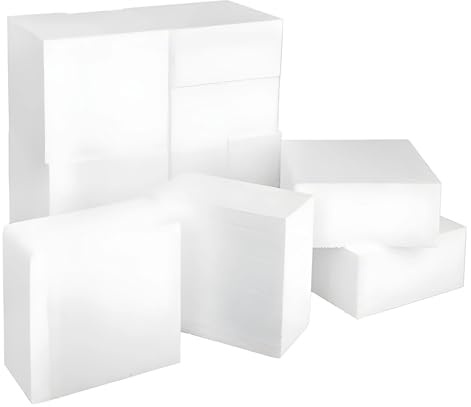 Styroporblöcke │ Styropor Rechtecke │ Blöcke zum Basteln │ 10 × 10 × 5 cm, Weiß