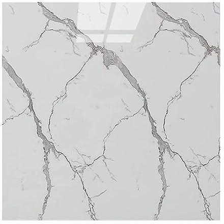 22 decalcomanie per piastrelle, piastrelle di imitazione di marmo, sfondo per cucina, bagno, impermeabile, carta da parati per la casa, autoadesivo, in marmo (bianco)