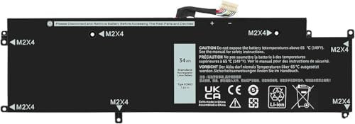 FESTAS® 7.6V 5658mAh/34Wh New XCNR3 Laptop Replacement Battery for Dell Latitude 13 7370 E7370 Ultrabook Series Notebook 0XCNR3 WY7CG MH25J P63NY N3KPR 4H34M G7X14 0G7X14