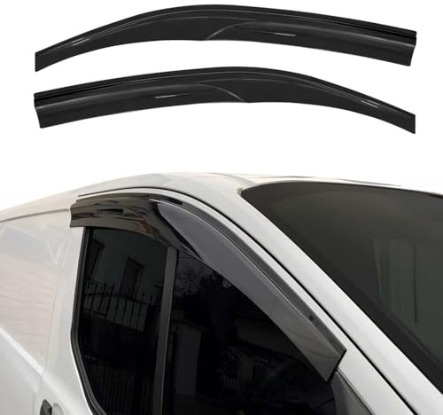 OMAC Windabweiser für Peugeot Expert Traveller 3 2016-2026 Dunkel 2tlg | Regenabweiser, Schützt vor Regen und Spritzwasser, waschstraßenfest