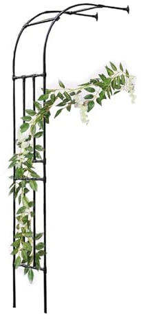 Demi-arches de jardin en treillis métallique, pergola murale, hauteur 2,4 m, arches de support robustes, décoration d'arche de mariage en plein air, résistante aux intempéries(Size:220x240x40CM/7.2x7.