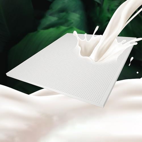 ABJGHYUT Matratze aus 100% Naturlatex, Kompression und Keine Verformung, Belüftung der Wabenporen, weich und bequem, Latexmatratze mit Innenbezug,2.5cm,120x200cm
