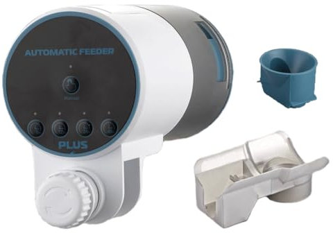 Distributori automatici per acquari, Mangiatoia Automatica Acquario. Distributore automatico di cibo per acquari, dispenser di cibo con timer, Mangiatoia Pesci. (4 modalità classiche)