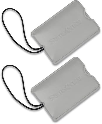 Samsonite 2-Pack Vinyl ID Tags, Light Grey