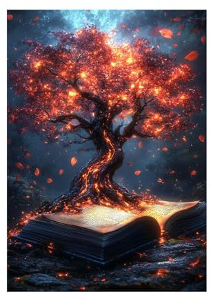 WQBQKKX Arancione, oro Quadri Su Tela Albero Della Vita, Astratto colorato XXL Quadri Moderni Murale Arte Moderno Grafica Decorazioni da Parete Pittura Decori-80x110cm Non incorniciato