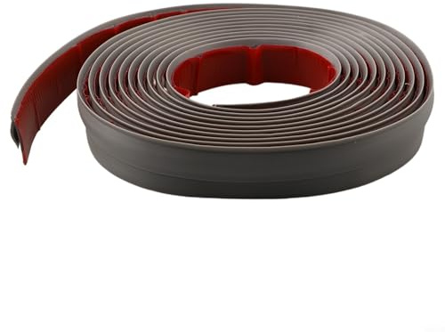 6 m sicherer Teppichkantenstreifen für reibungslose Übergänge vom Teppich zu anderen Bodenbelägen, passend für bis zu 10 mm dicke Teppiche (Dunkelgrau, 6 m)