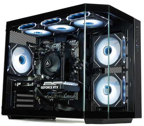 ionz Gaming PC - AMD Ryzen 5 5500, RTX 5060 8GB Graphics Card, 16GB RAM, 1TB SSD, Windows 11, 500W 80+ PSU, WiFi (APEX, Black)