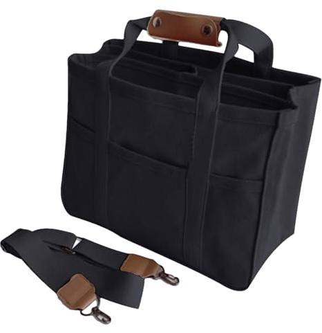 Mommy Diper Bag - Multifunktionale Tragetasche, Wickeltasche, Babyzubehörtasche | Große Fächer mit Kinderwagen, praktische Reisetasche für Mütter mit Stauraum, Schwarz, riferimento alla