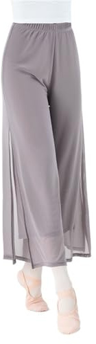 Pantalones de Entrenamiento de Danza Pantalones De Ballet For Mujer, Pantalones Deportivos For Fitness, Pantalones De Yoga, Pantalones De Pierna Ancha, Pantalones Largos De Malla De Doble Capa For Cor