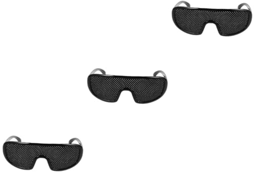 Beavorty 3pcs Pinhole Glasses for Improvement Lightweight Protective Eyeglasses for Men Women Multifunctional Reading and Screen Use Portable