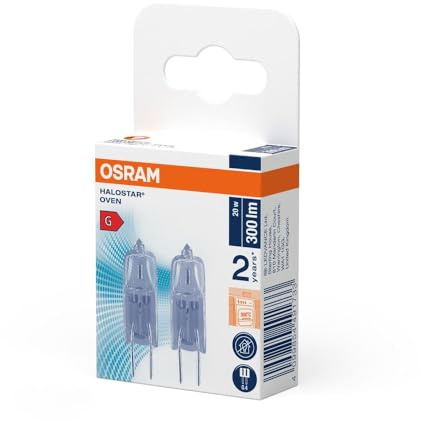 Osram Doppelpack 2x Halostar Backofen G4 Kapsel 20W 300lm - 929 Extra Warmweiß