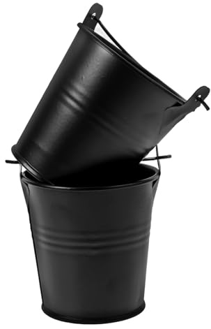 AKOOSY 2 Piezas Parrilla De Barbacoa Cubos De Grasa y Aceite Duraderos para Barbacoa Al Aire para Camping y Parrillas De Jardín Cubos De Metal Reutilizables para