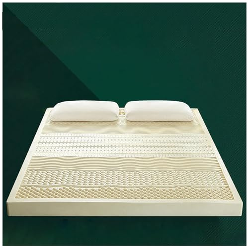 Premium 100% Natural Latex Mattress Topper Firm Support Ergonomic Design 7 Zone Pressure Relief System 5cm Thickness,5cm,135x190cm(53x75in)