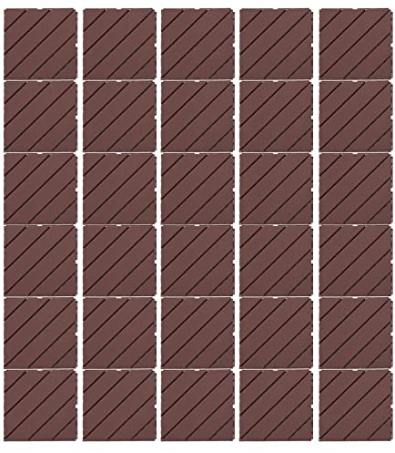 Ineinandergreifende Kunststoff-Terrassenfliesen von Respicefinem, leichter, langlebiger Outdoor-Bodenbelag für Terrassen, Decks und Gärten mit einfacher, zusammensteckbarer (Coffee)