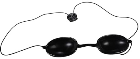 BELLIFFY Protettiva Occhi per Trattamenti Cosmetici Uv e LED Occhialini Neri Comfort e Protezione per Terapie Estetiche Adatti Diverse Forme del Viso