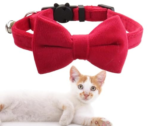 Hundehalsband mit Fliege – nicht reizendes Haustierhalsband für Hunde und | Katzen, Hundebekleidung, schöne Halsbänder für Zuhause, Hochzeit, Spazierengehen, Reisen, Fotografie