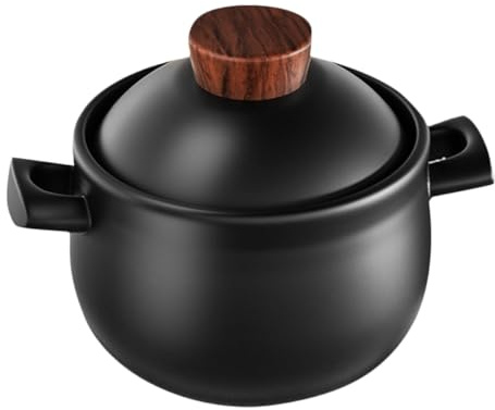MOBUTOFU Olla Grande para Sopa de Barro con Capacidad 1.8l, Multifuncional y Resistente para Cocinar Estofados en Reuniones Familiares