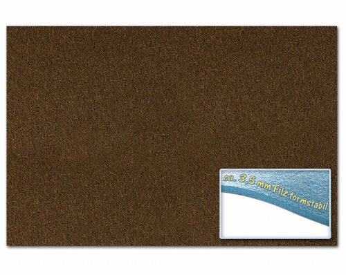 folia 510385 - Bastelfilz 3,5 mm, ca. 30 x 45 cm, 1 Bogen, schokobraun, formstabil, klebefleckenfrei - ideal für vielfältige Bastelarbeiten