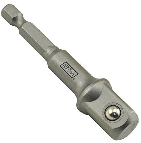 IVY Classic 45554 Stecknuss-Adapter, 1/4 Zoll Sechskant auf 1/2 Zoll Vierkant-Steckschlüssel-Adapter, 7,6 cm Länge, Impact Plus, 10 Stück