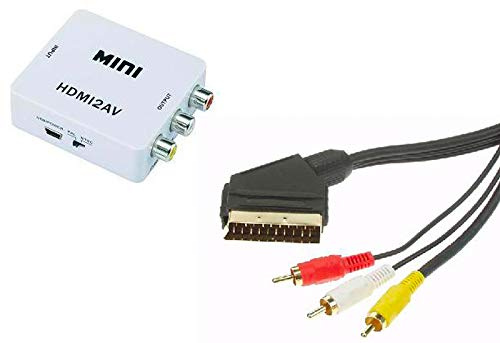 CONECTICPLUS Convertisseur HDMI vers Péritel et RCA Blanc