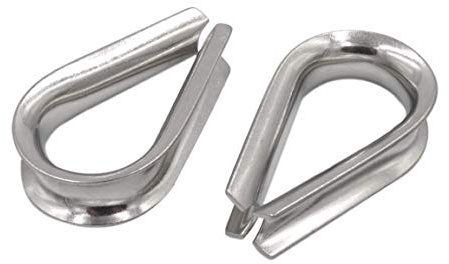 10x Kausche 3mm Edelstahl Drahtseilkauschen rostfrei Inox AISI316 V4A (3mm)
