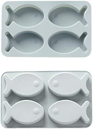 CANDeal 2 Stück Fun & Creative Keks- und Kuchenform – Fisch Silikon Backmatte, Backen Wüsten, Kekse, Muffins & Cookies
