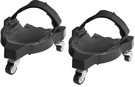 Pannow KneeBlades Verstellbare Gleitgel-Kniepolster mit Rollen, schwarz
