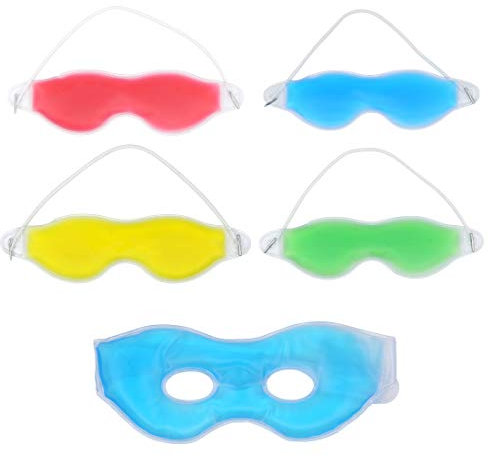 5 pezzi riutilizzabili gel Eye Mask, rilassante sonno occhio patch copertura per terapia calda e fredda occhi gonfi occhiaie emicrania sollievo stress