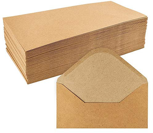 Ideen mit Herz Kraftpapier Umschläge, 100 Stück | hohe Qualität: 110 g/m² | Briefumschläge, Kuvert, Briefkuvert, Briefhülle für Grußkarten, Einladung, Geburtstagskarten (DIN lang | 11 x 22 cm)