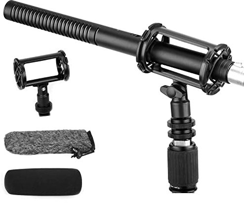 Boya XLR Shotgun Mikrofon BY-BM6060 Supernieren-Kondensatormikrofon mit 24 48V Phantomspeisung für Kamera Camcorder Film Interview TV Programm Aufnahme Podcast