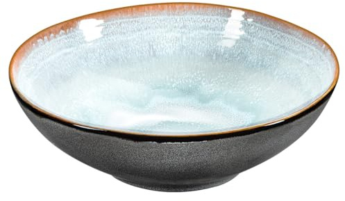 Médard de Noblat - Saladier 24 cm - D24 cm - Shadow - Grès - Lot de 2 - Bleu clair