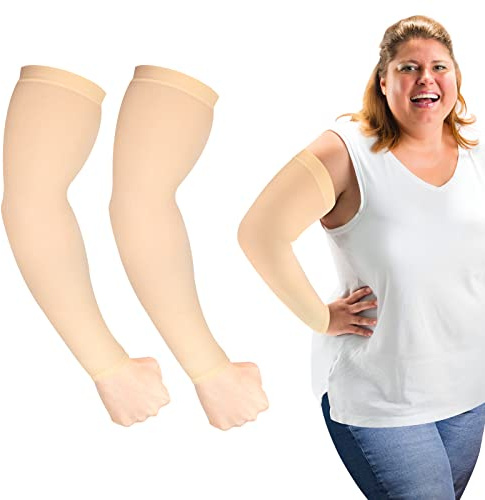 ioutdoor Arm Ärmel Plus Größe, UV-Sonnenschutz Arm Sleeves | UPF 50+ Kühlung Eis Seide Oversized Arm Kompression Ärmel Abdeckungen Tattoo Cover für Damen XXL Herren XL Plus Size