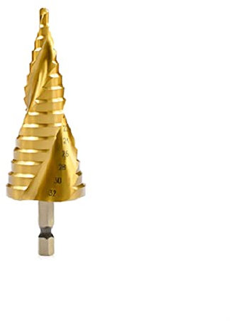 BAtlam Schneidbohrer, Stufenkegelbohrer, Sechskantschaft, 4–12, 4–20, 4–30 mm, Metall-Lochschneider mit Körner, T-Itan-beschichteter HSS-Metallbohrer (Farbe: 3 Stück mit Tasche) (4)