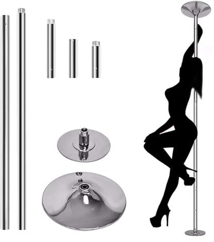 Pole Dance Pole Home Stripper-stång, Uppgraderad Roterande/statisk Dansstång Portabel Hemma 45 Mm Pole Dance-stång For Män Och Kvinnor Kan Rymma 440 Lbs